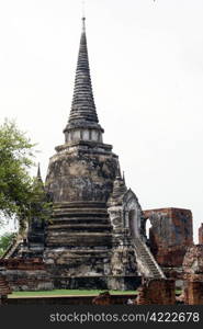 Stupa in at Phra Si Sanphet in Ayuthaya, Thailand