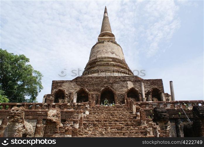 Stupa in wat Cang Lom, Si Satchanalai, Thailand