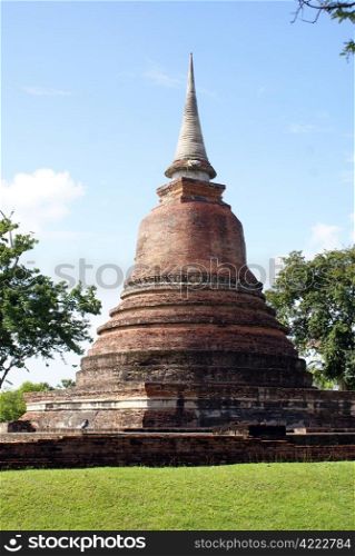 Stupa in wat Mahathat in old Sukhotai, Thailand