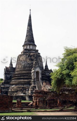 Stupa in wat Phra Si Sanphet in Ayuthaya, Thailand
