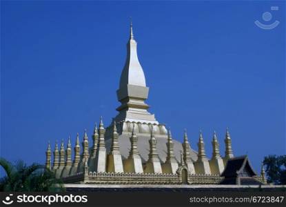 Stupa in wat That Luang, Vientiane, Laos