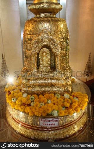 Stupa inside Golden mount in Bangkok, Thailand