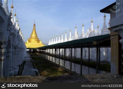 Stupas in Sandamani Paya, Mandalay, Myanmar