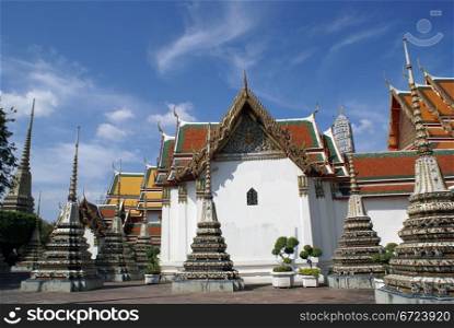 Stupas in Wat Pho, Bangkok, Thailand