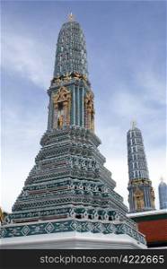 Stupas in Wat Phra Keo, Bangkok, Thailand