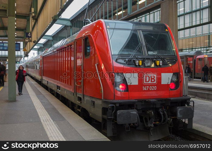 STUTTGART,GERMANY - FEBRUARY 09,2018: Main station