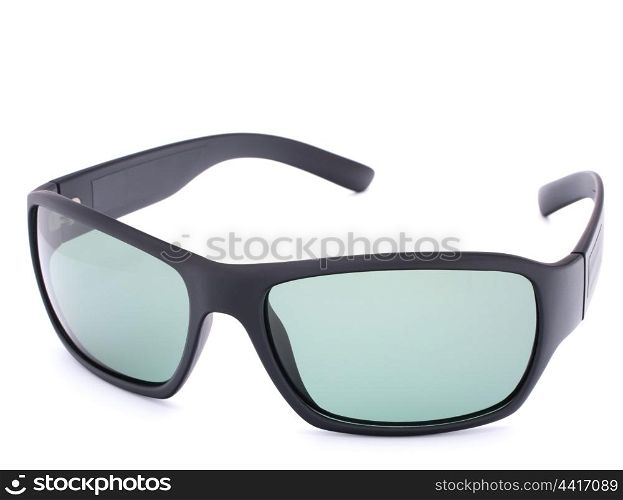 Stylish black sunglasses isolated on white background cutout