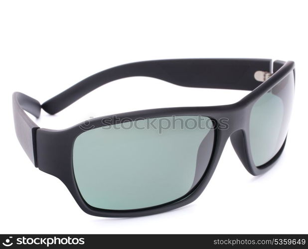 Stylish black sunglasses isolated on white background cutout