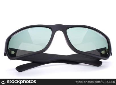 Stylish black sunglasses isolated on white background cutout