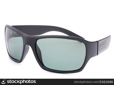 Stylish black sunglasses isolated on white background cutout