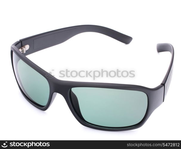 Stylish black sunglasses isolated on white background cutout