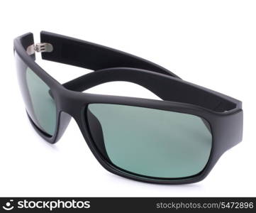 Stylish black sunglasses isolated on white background cutout