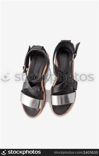 stylish, comfortable, women sandals on a white background