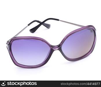Stylish female sunglasses isolated on white background cutout