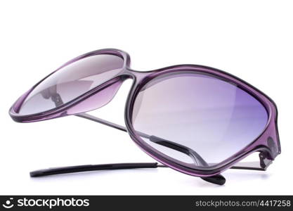 Stylish female sunglasses isolated on white background cutout