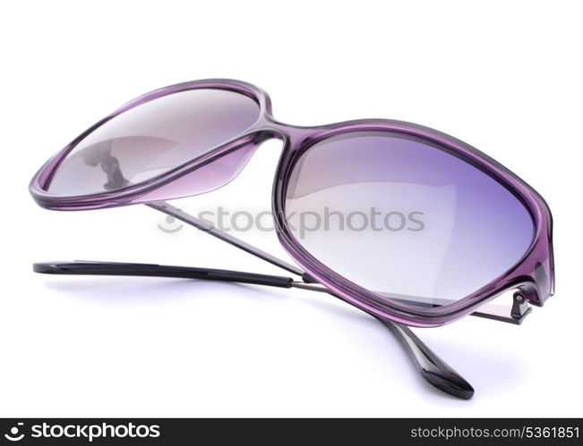 Stylish female sunglasses isolated on white background cutout