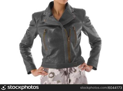Stylish jacket isolated on model