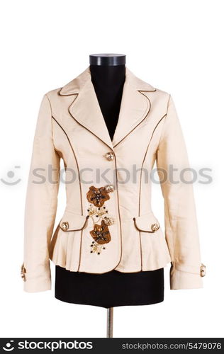 Stylish jacket isolated on the white background