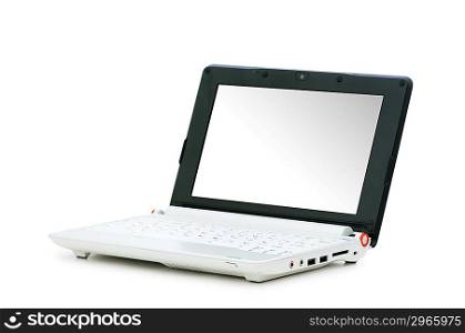 Stylish netbook isolated on the white background