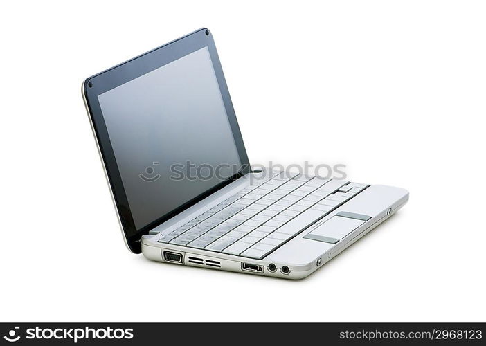 Stylish netbook isolated on the white background