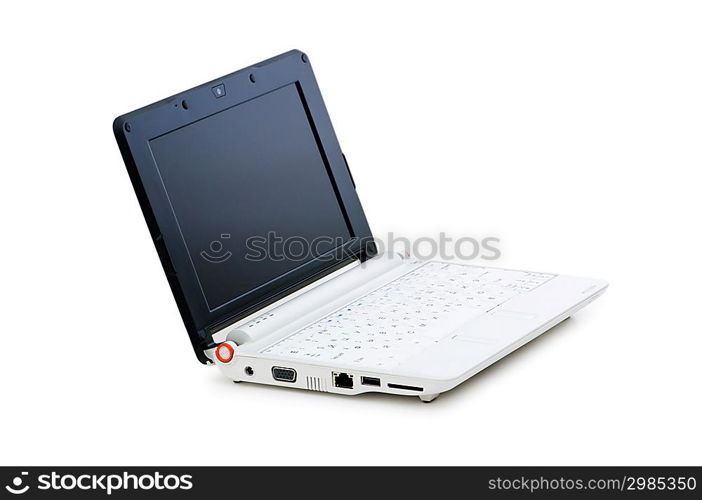 Stylish netbook isolated on the white background