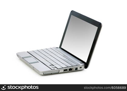 Stylish netbook isolated on the white background