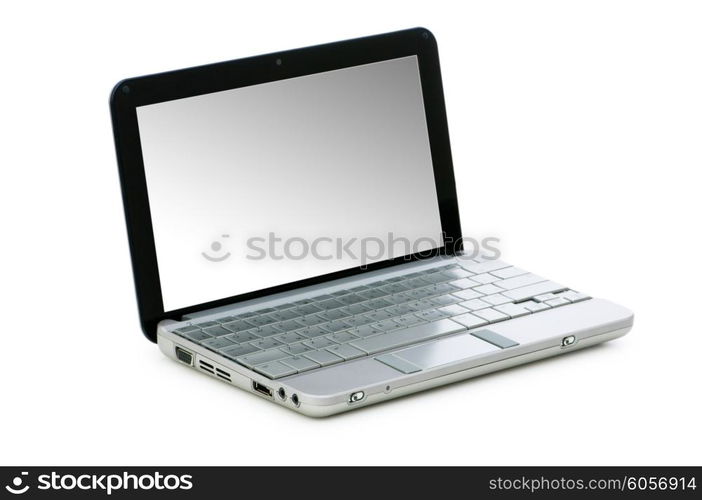 Stylish netbook isolated on the white background