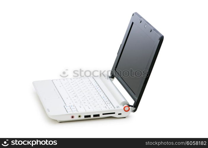 Stylish netbook isolated on the white background