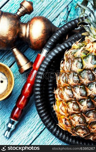 Stylish oriental shisha with pineapple. Stylish hookah with the aroma pineapple for relax.Pineapple shisha
