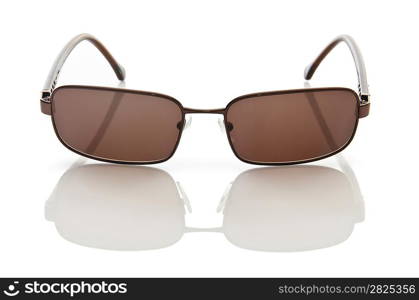 Stylish sunglasses isolated on the white