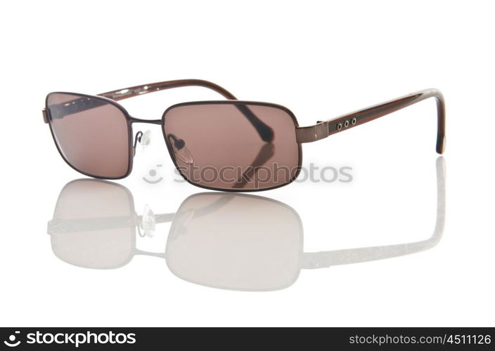 Stylish sunglasses isolated on the white