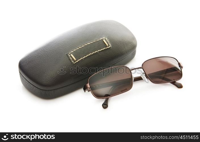 Stylish sunglasses isolated on the white