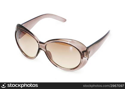 Stylish sunglasses isolated on the white background