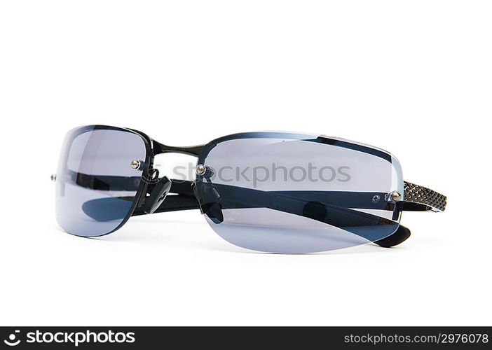 Stylish sunglasses isolated on the white background