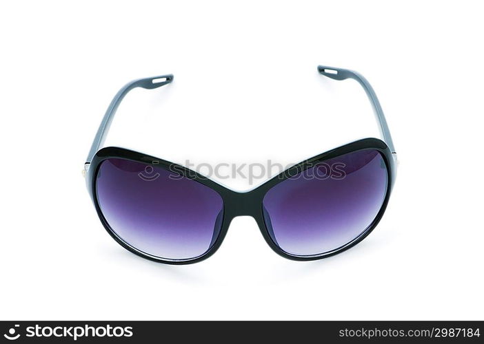 Stylish sunglasses isolated on the white background