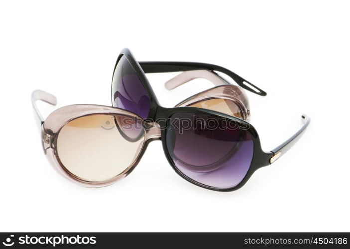 Stylish sunglasses isolated on the white background&#xA;