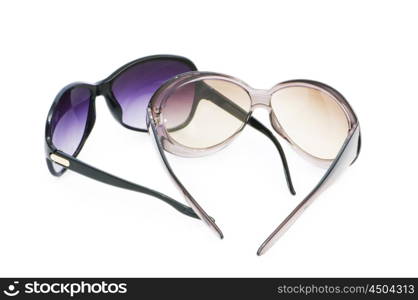 Stylish sunglasses isolated on the white background&#xA;