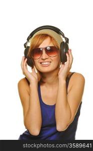 Stylish young girl with headphones