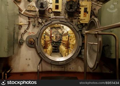 submarine hatchway opened