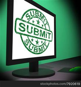 Submit Monitor Showing Apply Submission Or Application