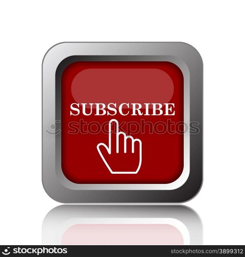 Subscribe icon. Internet button on white background
