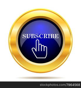 Subscribe icon. Internet button on white background.