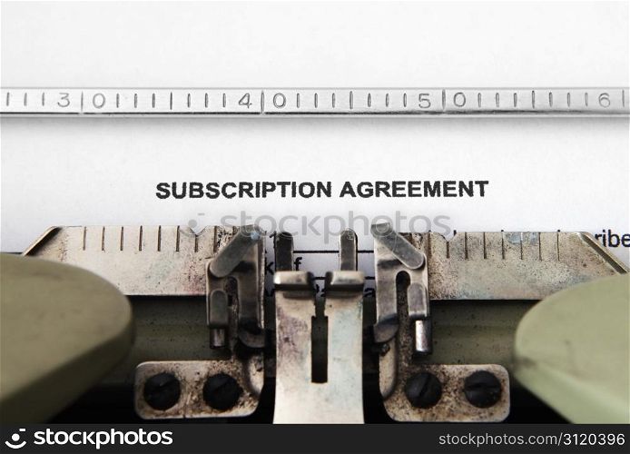 Subscription agreement