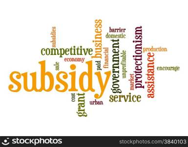 Subsidy word cloud