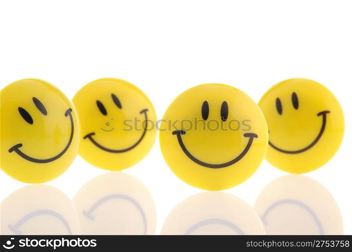 succes abstract. A smiling symbol from the plastic, isolated on a white background