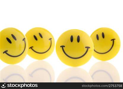 succes abstract. A smiling symbol from the plastic, isolated on a white background