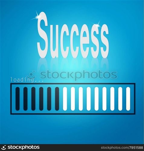 Success blue loading bar image with hi-res rendered artwork that could be used for any graphic design.&#xA;