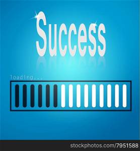Success blue loading bar image with hi-res rendered artwork that could be used for any graphic design.&#xA;