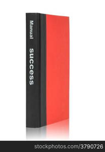 success business manual and red cover book with black strap