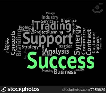 Success Word Indicating Victorious Words And Wordclouds